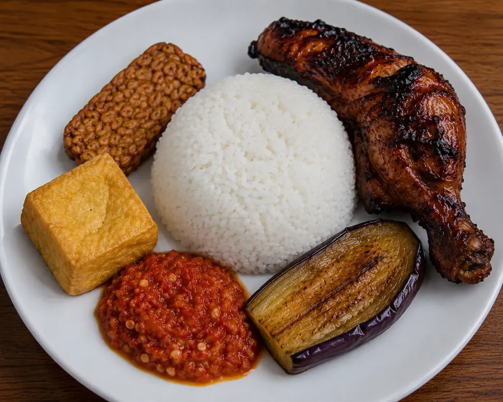 Nasi Ayam Bakar Dada Lengkap (Pakai)
